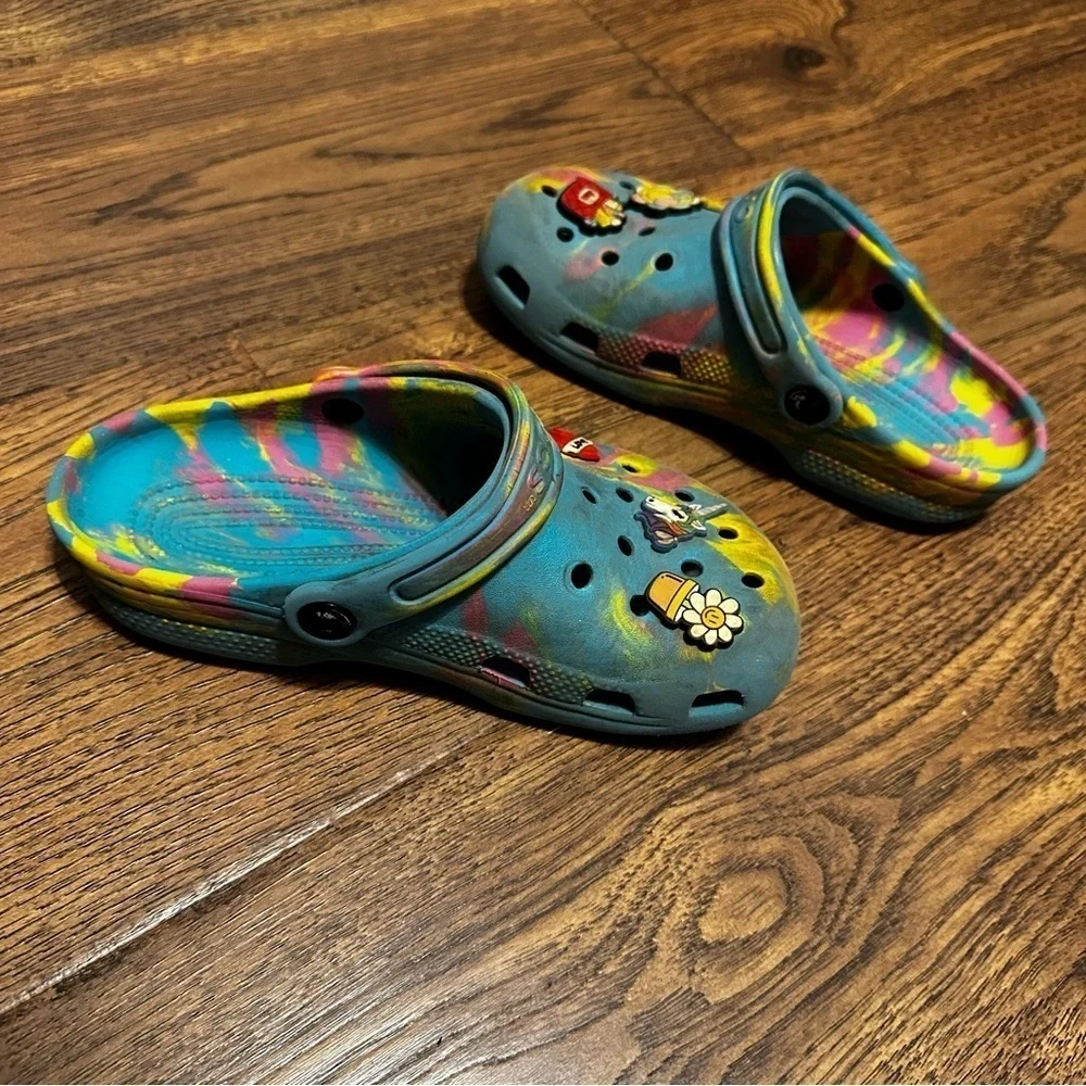 Crocs Multi Color With Charms SizeJ3